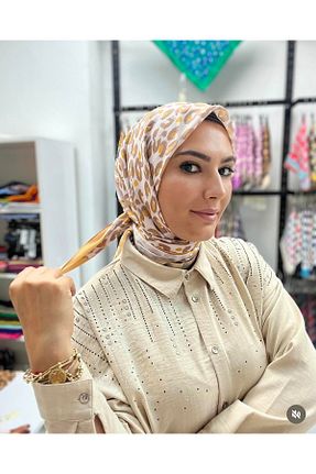 روسری زرد پنبه ای Losyona - کد 888494881