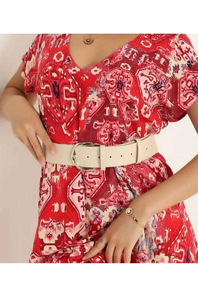 کمربند بژ زنانه چرم مصنوعی modaes butik - کد 888504622