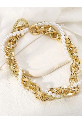 گردنبند جواهر سفید زنانه مروارید SHİNELİZE - کد 888518624