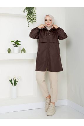 ترنچکت قهوه ای زنانه پلی استر RACE FASHİON - کد 849752301
