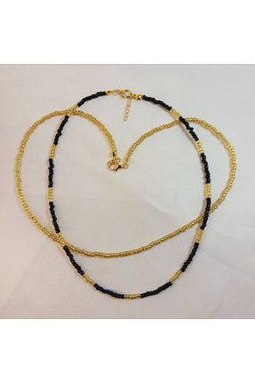 گردنبند جواهر مشکی زنانه منجق Crystal Atelier - کد 894676391