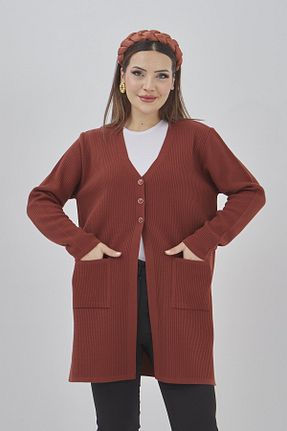 رویه سایز بزرگ نارنجی زنانه تریکو Fresh&Moda - کد 888535064