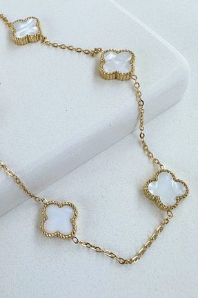 گردنبند استیل ( فولاد ) سفید زنانه استیل (فولاد) senfonijewelry - کد 888555377