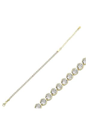دستبند نقره طلائی زنانه 925 عیار Inure Jewelry - کد 888559910