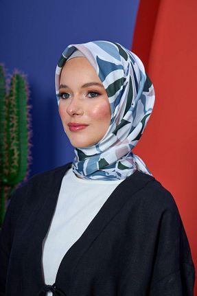 روسری طوسی پنبه پلی استر İpekhan - کد 850317630