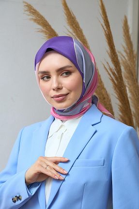 روسری صورتی پنبه پلی استر İpekhan - کد 832756560