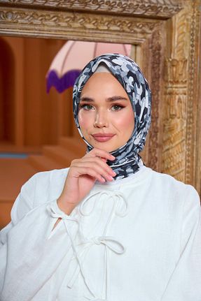 روسری مشکی پنبه پلی استر İpekhan - کد 850305146