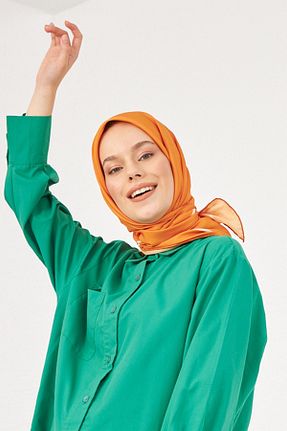 روسری نارنجی پنبه پلی استر İpekhan - کد 446502433