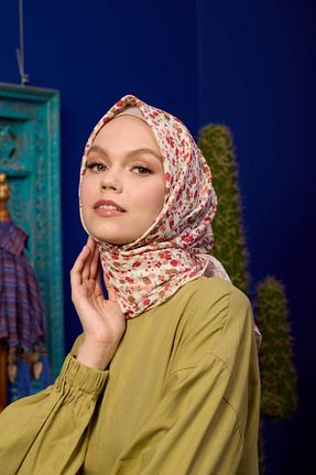 روسری قرمز پنبه پلی استر İpekhan - کد 850311870