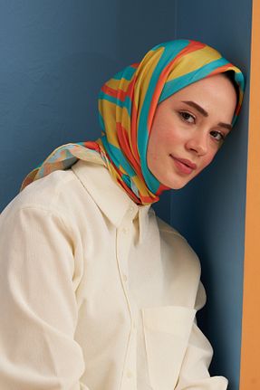 روسری سبز پنبه ای İpekhan - کد 648330473