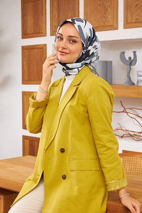 روسری طوسی پنبه پلی استر İpekhan - کد 752836978