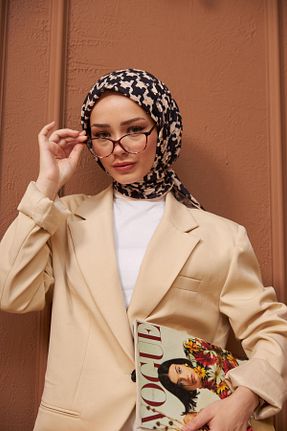 روسری نارنجی پنبه پلی استر İpekhan - کد 778741700