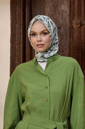 روسری خاکی پنبه پلی استر İpekhan - کد 850315508