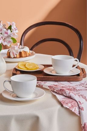 فنجان چای سفید استخوان چینی Karaca - کد 878097454
