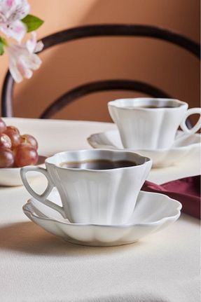 فنجان چای سفید استخوان چینی Karaca - کد 878097165