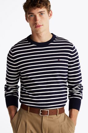 پلیور سرمه ای مردانه رگولار Tommy Hilfiger - کد 884164964