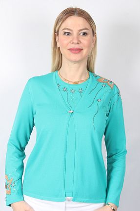بلوز آبی زنانه ساده Sude - کد 134147685