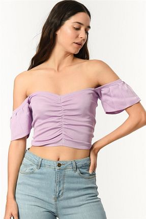 بلوز بنفش زنانه ساده Dewberry - کد 135481534