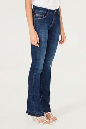 شلوار جین آبی زنانه پاچه اسپانیولی TWIN SET - کد 135835537