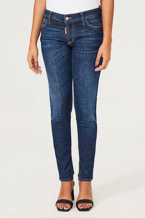 شلوار جین سرمه ای زنانه پاچه تنگ DSquared2 - کد 135835567