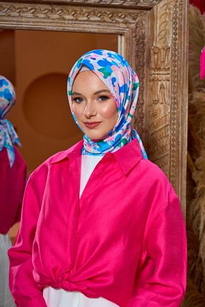روسری بنفش پنبه پلی استر İpekhan - کد 850305674