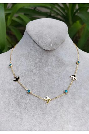 گردنبند استیل ( فولاد ) طلائی زنانه استیل (فولاد) Arjew - کد 836888107