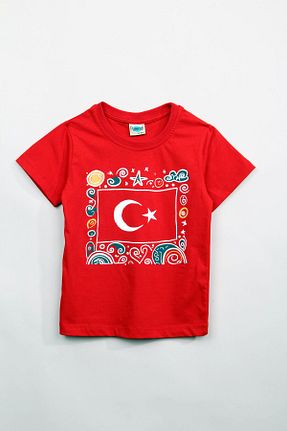 تیشرت قرمز بچه گانه رگولار Perendi - کد 888642358