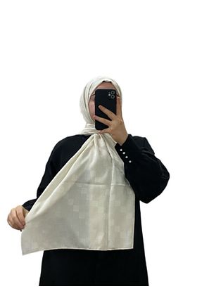 شال بژ زنانه پنبه ای LOSYANA - کد 888643697