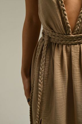 لباس بژ زنانه بافتنی Tfifty - کد 842235630