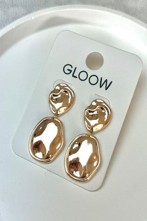 گوشواره جواهر طلائی فلزی DEMOKAN - کد 888656903