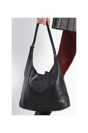 کیف دوشی مشکی زنانه چرم مصنوعی stilfest - کد 889631319
