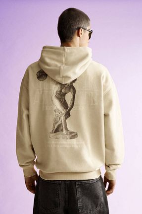 سوئیشرت نباتی مردانه چاپی Pull & Bear - کد 888651251