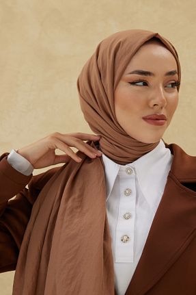 روسری قهوه ای پنبه ای Silk Home - کد 889100200