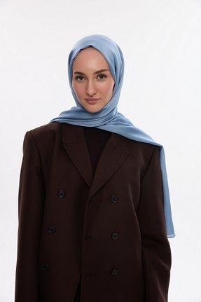 شال آبی زنانه پنبه پلی استر MİRSOY SCARF - کد 888660921