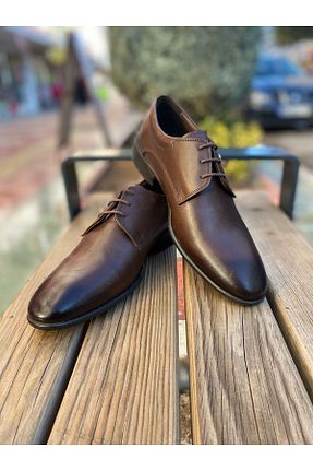 کفش کلاسیک قهوه ای مردانه چرم خالص Pierre Cardin - کد 888672581