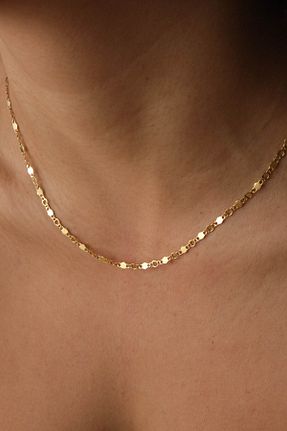 گردنبند استیل ( فولاد ) طلائی زنانه استیل ضد زنگ ESBAFLOR - کد 888694178