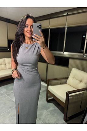 لباس طوسی زنانه بافتنی Cadde - کد 888688788
