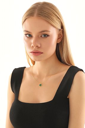 گردنبند نقره طلائی زنانه 925 عیار AcestesDesign - کد 888690648
