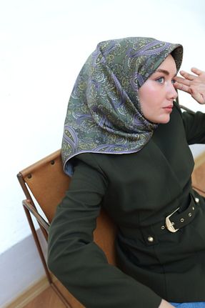 روسری خاکی İpek Tivil Silk Home - کد 888688920
