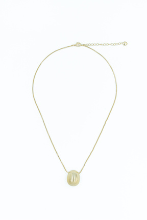 گردنبند استیل ( فولاد ) طلائی زنانه رودیوم Due PerleS Jewellery - کد 845114727