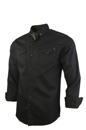 پیراهن مشکی مردانه تنگ / اسلیم TARZZİNG - کد 888723584
