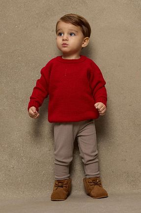 پلیور قرمز بچه گانه ساده Fahhar Kids - کد 878859958