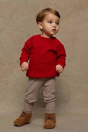 پلیور قرمز بچه گانه ساده Fahhar Kids - کد 878859958