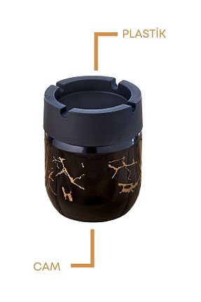 زیر سیگاری مشکی شیشه GRİMOR Life - کد 699238410