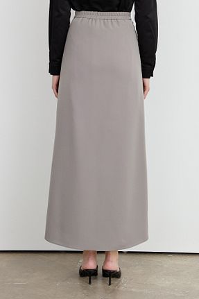 دامن طوسی زنانه مخلوط ویسکون Fatma Atasoy - کد 858986858