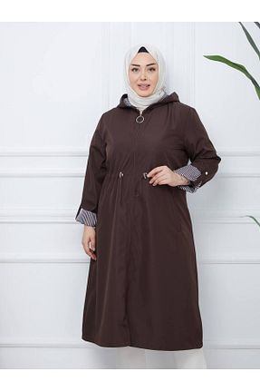 ترنچکت قهوه ای زنانه پلی استر RACE FASHİON - کد 850022475
