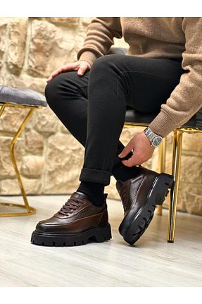 کفش کژوال قهوه ای مردانه چرم خالص ByItallanoshoes - کد 888798438
