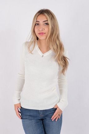 پلیور نباتی زنانه ساده Fashion Friends - کد 772531296