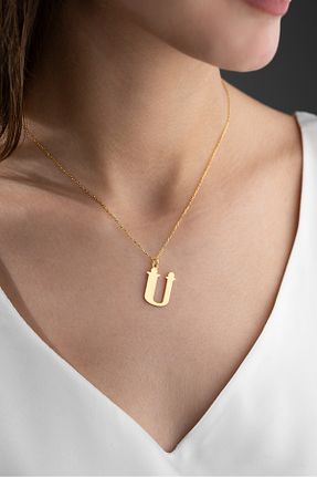 گردنبند نقره طلائی زنانه 925 عیار Vetro Silver - کد 469596374