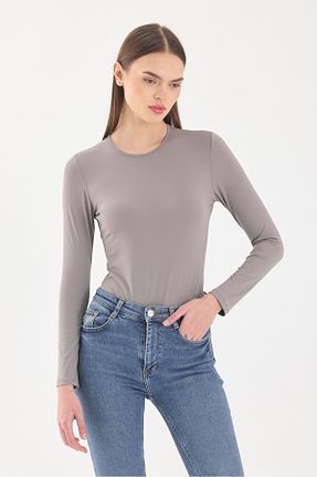 بادی طوسی زنانه یقه U ZACHARIUZ - کد 888794984